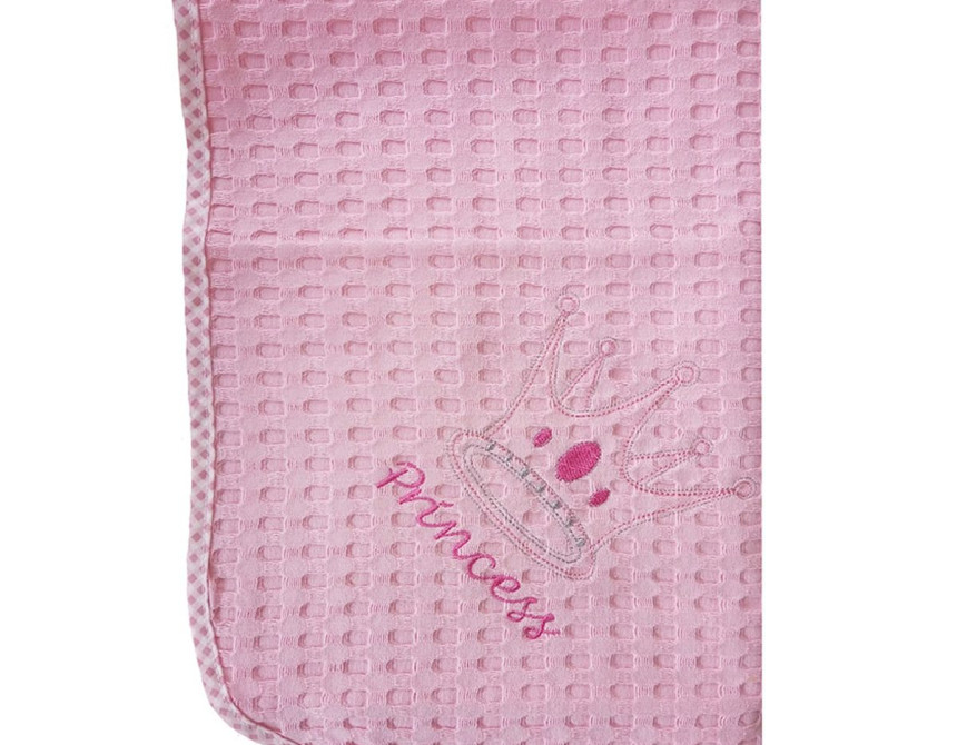 ΚΟΥΒΕΡΤΑ ΠΙΚΕ bebe PRINCESS 35 100Χ160 ΡΟΖ Cotton 100%