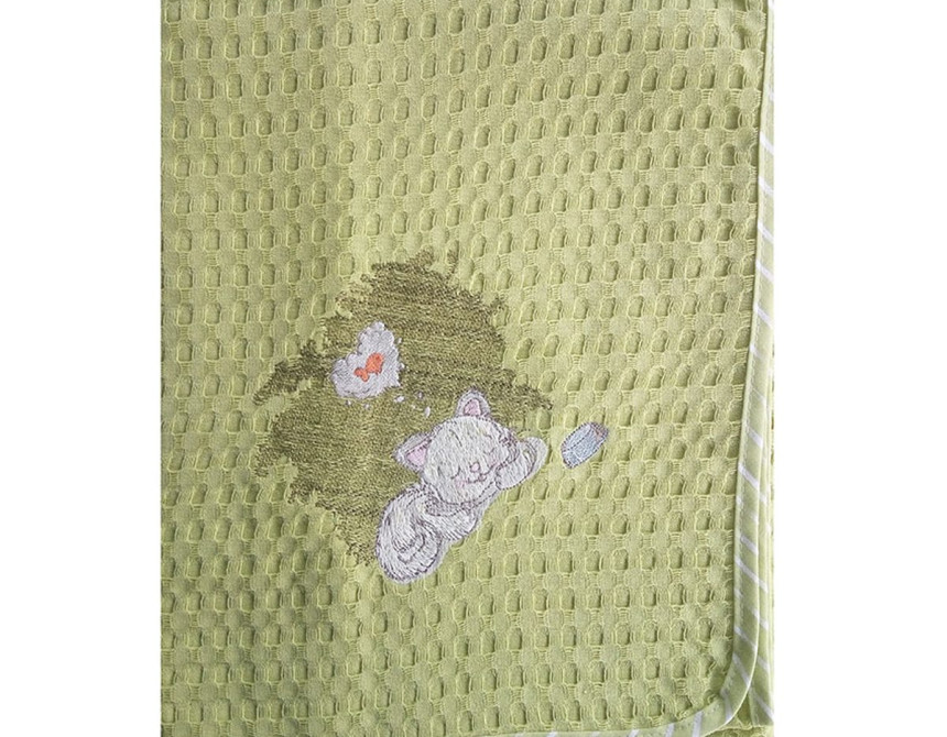 ΚΟΥΒΕΡΤΑ ΠΙΚΕ bebe ΓΑΤΑΚΙ 128 80Χ110 ΛΑΧΑΝΙ Cotton 100%