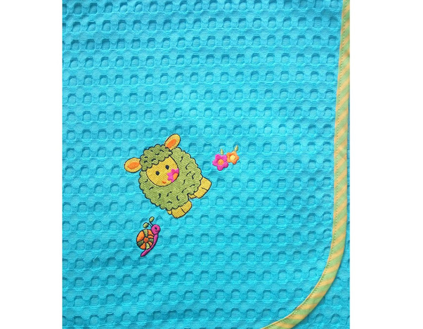 ΚΟΥΒΕΡΤΑ ΠΙΚΕ bebe Προβατάκι 130 80Χ110 ΤΥΡΚΟΥΑΖ Cotton 100%