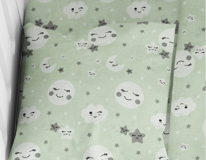 ΜΑΞΙΛΑΡΟΘΗΚΗ ΕΜΠΡΙΜΕ bebe Smile 80 35Χ45 Green Cotton 100%