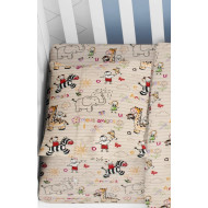 ΜΑΞΙΛΑΡΟΘΗΚΗ ΕΜΠΡΙΜΕ bebe Africa 145 35Χ45 Beige Flannel Cotton 100%
