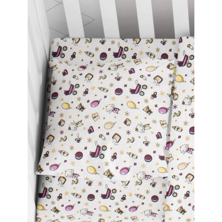 ΜΑΞΙΛΑΡΟΘΗΚΗ ΕΜΠΡΙΜΕ bebe Baby 01 35Χ45  Flannel cotton 100%