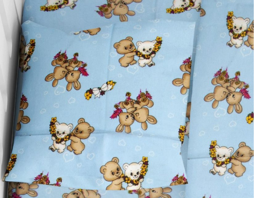 ΜΑΞΙΛΑΡΟΘΗΚΗ ΕΜΠΡΙΜΕ bebe Little Brothers 147 35Χ45 Sky blue Flannel Cotton 100%