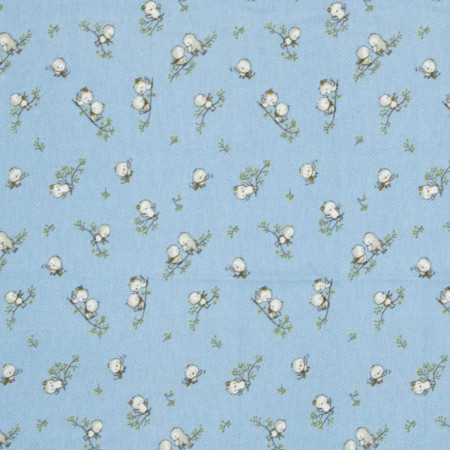 ΠΑΝΑ ΦΑΝΕΛΑ bebe Birds 14 80Χ80 Sky blue Flannel cotton 100%