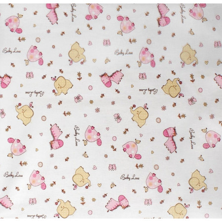 ΠΑΝΑ ΧΑΣΕΣ bebe Elephant 172 80Χ80 Pink Cotton 100%