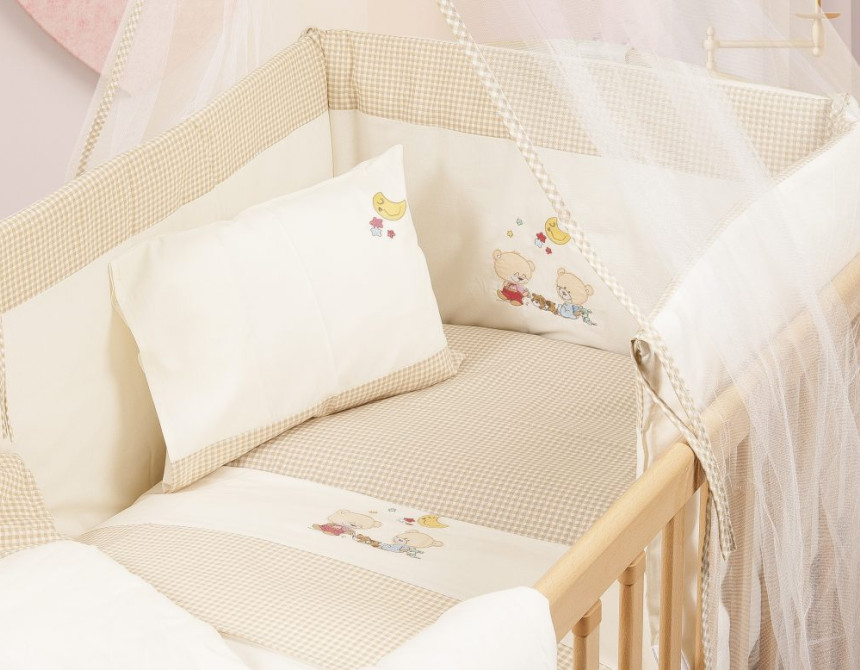 ΠΑΝΤΑ bebe HAPPY BEARS 22 0,40X1,92 ΕΚΡΟΥ/ΜΠΕΖ Cotton 100%