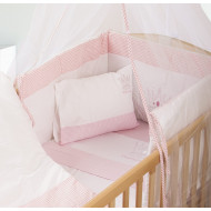 ΠΑΝΤΑ bebe PRINCESS 33 0,40X1,92 ΛΕΥΚΟ/ΡΟΖ Cotton 100%