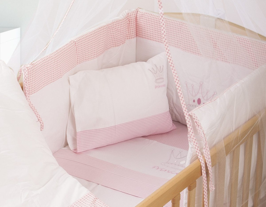 ΠΑΝΤΑ bebe PRINCESS 33 0,40X1,92 ΛΕΥΚΟ/ΡΟΖ Cotton 100%