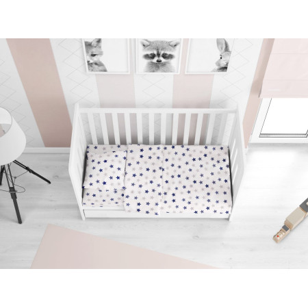 ΠΑΠΛΩΜΑ ΕΜΠΡΙΜΕ bebe Star 102 120X160 Blue Cotton 100%
