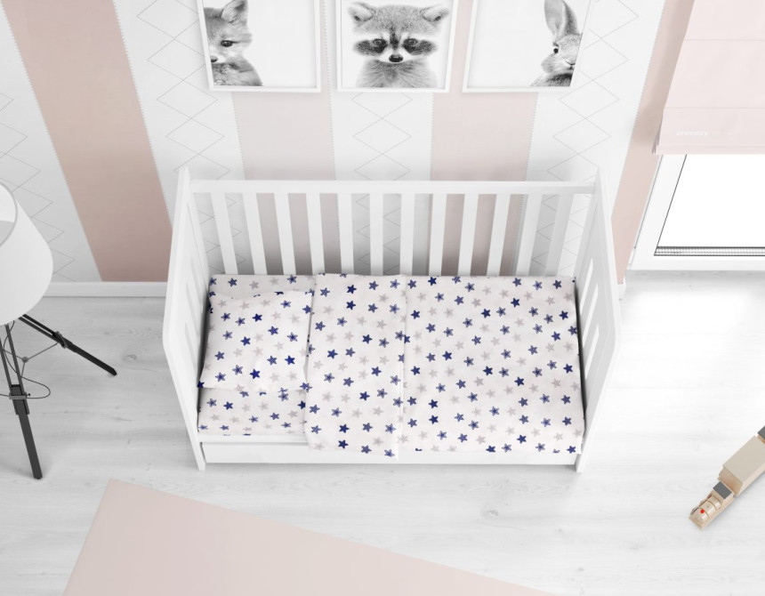 ΠΑΠΛΩΜΑ ΕΜΠΡΙΜΕ bebe Star 102 120X160 Blue Cotton 100%