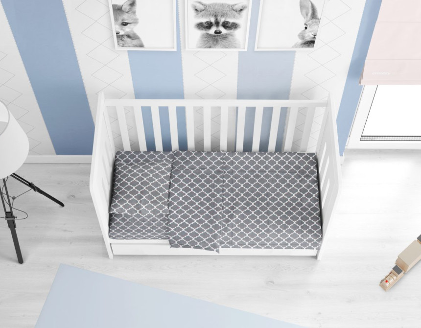 ΠΑΠΛΩΜΑ ΕΜΠΡΙΜΕ bebe Windows 135 120X160 Grey Cotton 100%