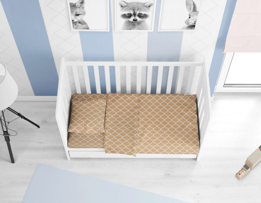 ΠΑΠΛΩΜΑ ΕΜΠΡΙΜΕ bebe Windows 150 120X160 Beige Cotton 100%