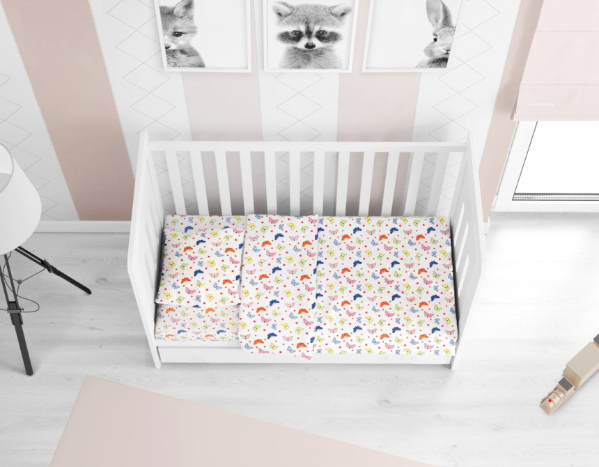 ΠΑΠΛΩΜΑ ΕΜΠΡΙΜΕ bebe Butterfly 49 120X160 Rotary Print Flannel cotton 100%