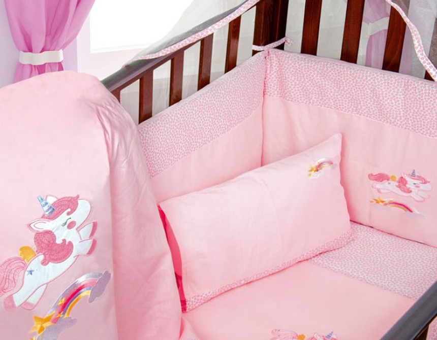 ΠΑΠΛΩΜΑ bebe UNICORN 41 100X140 ΡΟΖ Cotton 100%