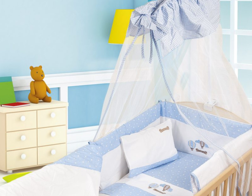 ΠΑΠΛΩΜΑ bebe ΑΕΡΟΣΤΑΤΟ 03 100X140 ΛΕΥΚΟ/ΣΙΕΛ Cotton 100%