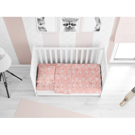 ΠΑΠΛΩΜΑΤΟΘΗΚΗ ΕΜΠΡΙΜΕ bebe Smile 82 120Χ160 Coral Cotton 100%