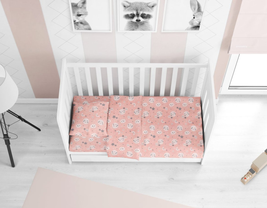 ΠΑΠΛΩΜΑΤΟΘΗΚΗ ΕΜΠΡΙΜΕ bebe Smile 82 120Χ160 Coral Cotton 100%