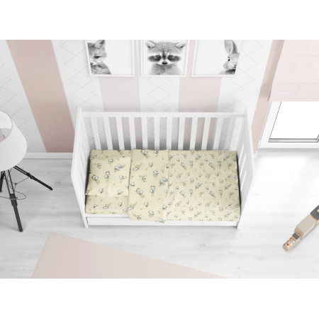 ΠΑΠΛΩΜΑΤΟΘΗΚΗ ΕΜΠΡΙΜΕ bebe Birds 16 120Χ160 Ecru Flannel cotton 100%