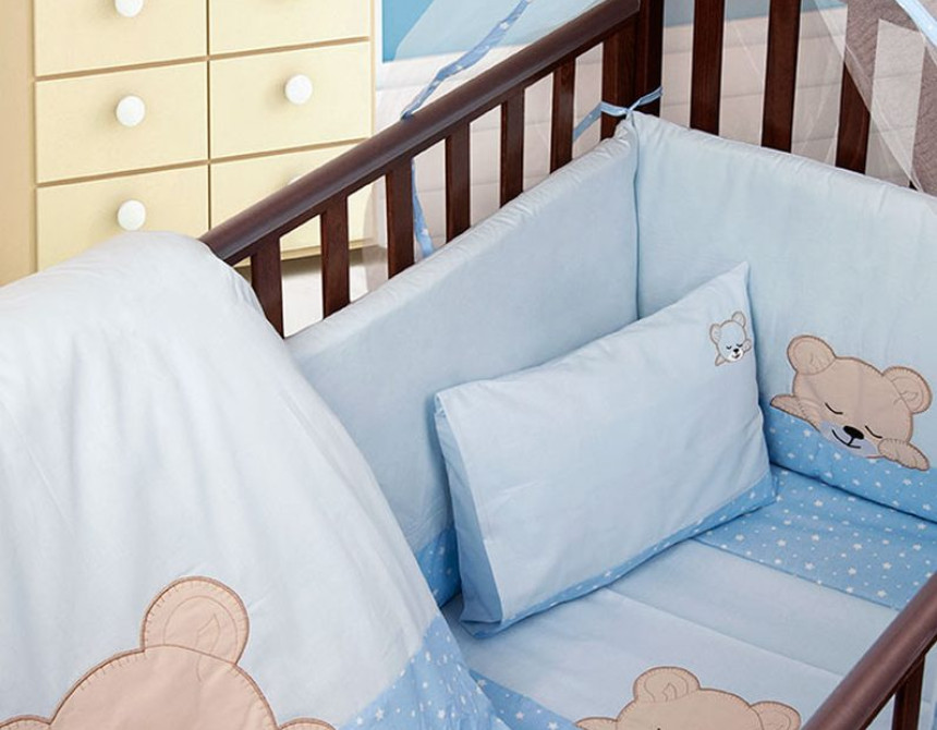 ΠΡΟΙΚΑ ΜΩΡΟΥ 3 τεμ bebe SLEEPING BEARS CUB 13  ΣΙΕΛ Cotton 100%