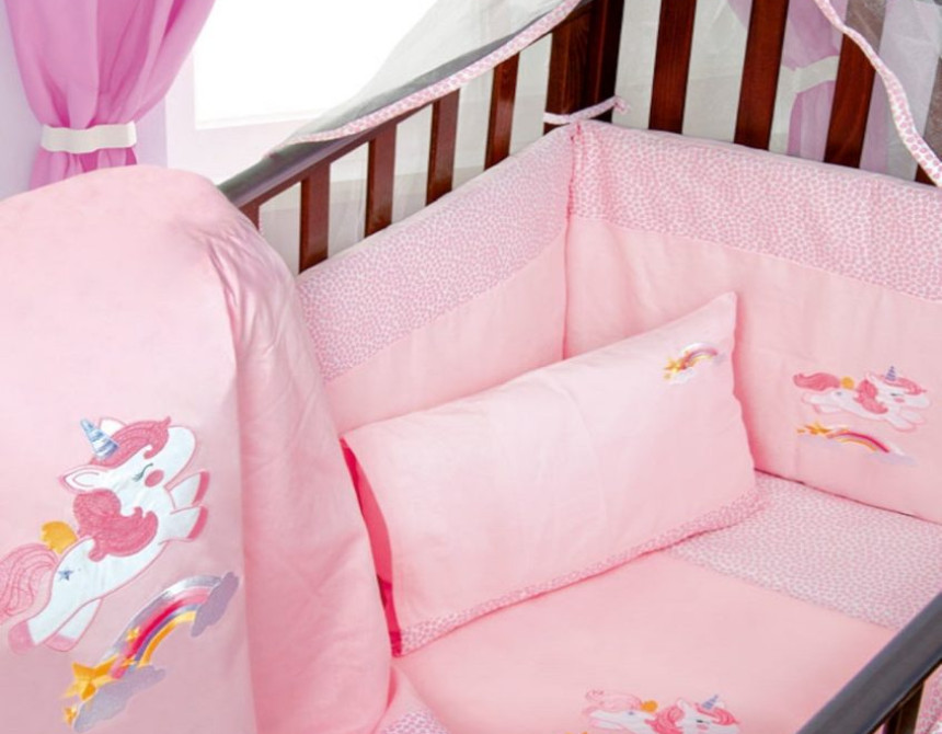 ΠΡΟΙΚΑ ΜΩΡΟΥ 3 τεμ bebe UNICORN 41  ΡΟΖ Cotton 100%