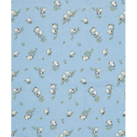 ΣΕΝΤΟΝΑΚΙ ΛΙΚΝΟΥ bebe Birds 14 80Χ110 Sky blue Flannel cotton 100%