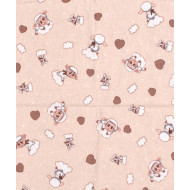ΣΕΝΤΟΝΑΚΙ ΛΙΚΝΟΥ bebe Προβατάκι 07 80Χ110 Beige Flannel cotton 100%