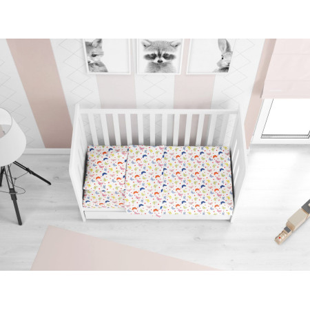 ΣΕΝΤΟΝΙΑ ΕΜΠΡΙΜΕ ΣΕΤ 3 τεμ bebe Butterfly 49 120Χ160 Rotary Print Cotton 100%