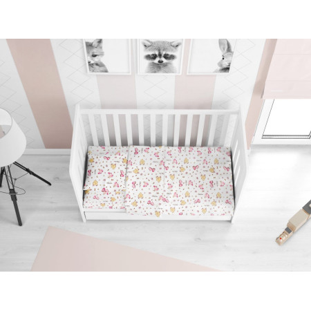 ΣΕΝΤΟΝΙΑ ΕΜΠΡΙΜΕ ΣΕΤ 3 τεμ bebe Elephant 172 120Χ160 Pink Cotton 100%