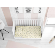 ΣΕΝΤΟΝΙΑ ΕΜΠΡΙΜΕ ΣΕΤ 3 τεμ bebe Birds 16 120Χ160 Ecru Flannel cotton 100%