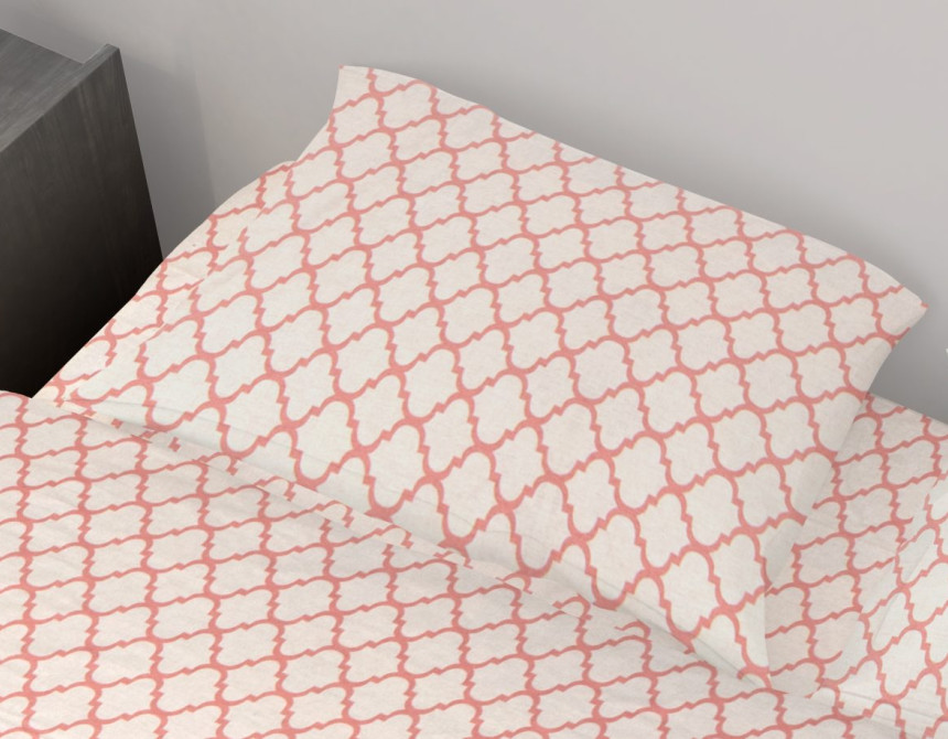 ΜΑΞΙΛΑΡΟΘΗΚΗ ΕΜΠΡΙΜΕ   Windows 161 50Χ70 White-Coral Cotton 100%