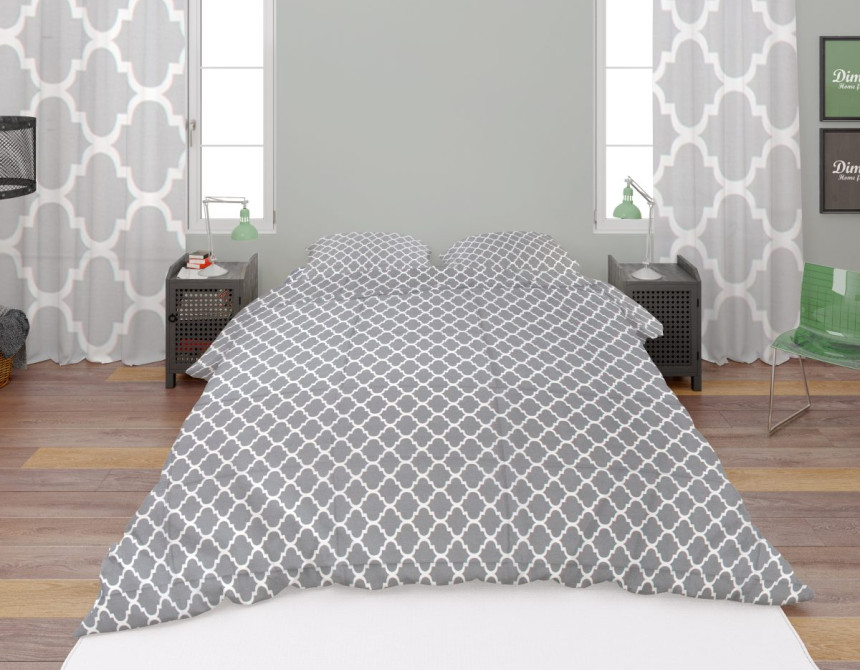 ΠΑΠΛΩΜΑ ΕΜΠΡΙΜΕ Windows 135 220X240 Grey Cotton 100%