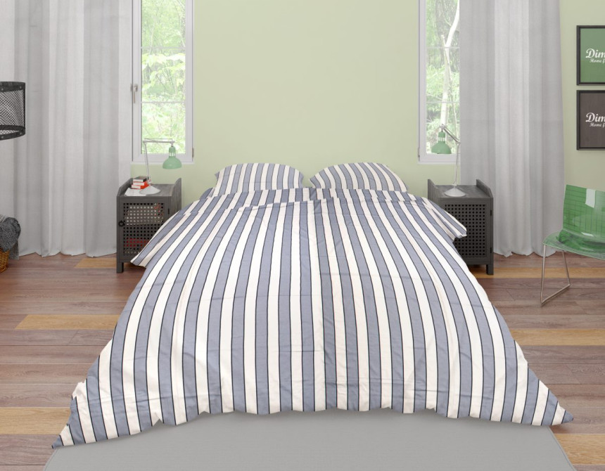 ΣΕΝΤΟΝΙΑ ΒΑΜΒΑΚΟΣΑΤΕΝ ΣΕΤ 3 τεμ. Navy 158 160Χ240 Cotton 100%