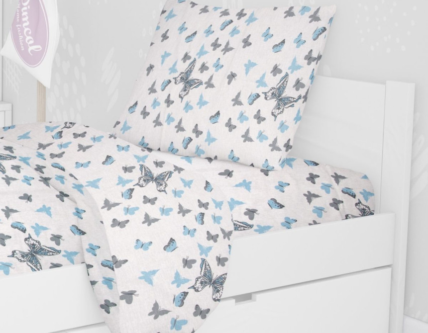 ΜΑΞΙΛΑΡΟΘΗΚΗ ΕΜΠΡΙΜΕ kids Butterfly 56 50Χ70 Sky blue Cotton 100%