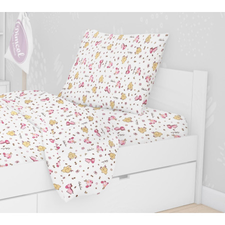 ΜΑΞΙΛΑΡΟΘΗΚΗ ΕΜΠΡΙΜΕ kids Elephant 172 50Χ70 Pink Cotton 100%