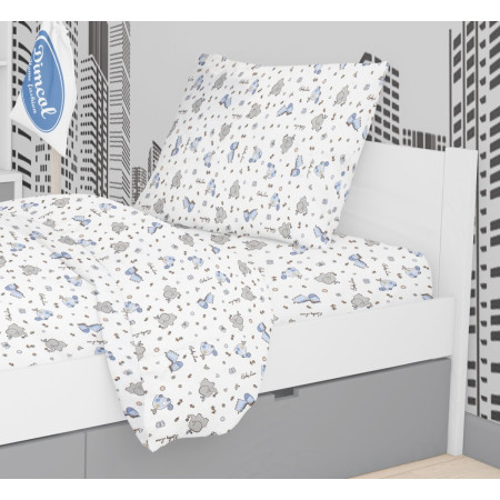ΜΑΞΙΛΑΡΟΘΗΚΗ ΕΜΠΡΙΜΕ kids Elephant 174 50Χ70 Blue Cotton 100%