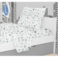 ΜΑΞΙΛΑΡΟΘΗΚΗ ΕΜΠΡΙΜΕ kids Hearts 10 50X70 Green Cotton 100%