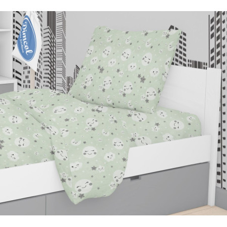 ΜΑΞΙΛΑΡΟΘΗΚΗ ΕΜΠΡΙΜΕ kids Smile 80 50Χ70 Green Cotton 100%