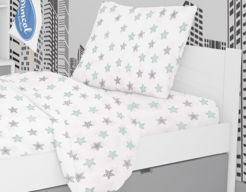 ΜΑΞΙΛΑΡΟΘΗΚΗ ΕΜΠΡΙΜΕ kids Star 101 50Χ70 Green Cotton 100%