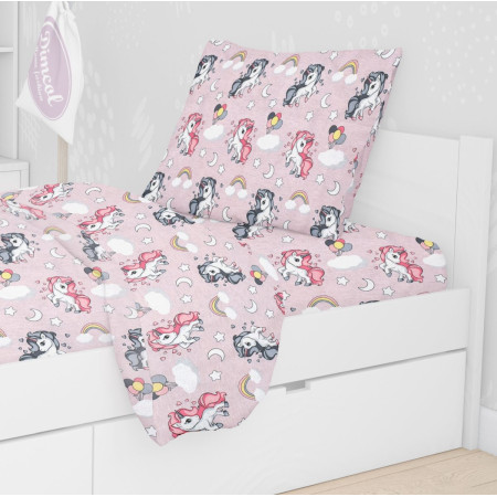 ΜΑΞΙΛΑΡΟΘΗΚΗ ΕΜΠΡΙΜΕ kids UNICORN 107 50Χ70 Lila Cotton 100%