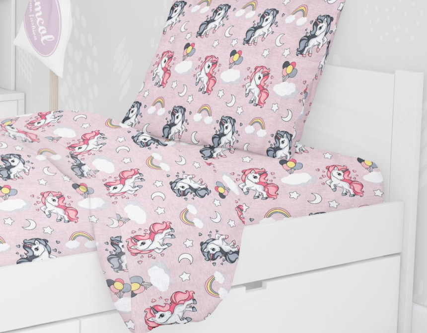 ΜΑΞΙΛΑΡΟΘΗΚΗ ΕΜΠΡΙΜΕ kids UNICORN 107 50Χ70 Lila Cotton 100%