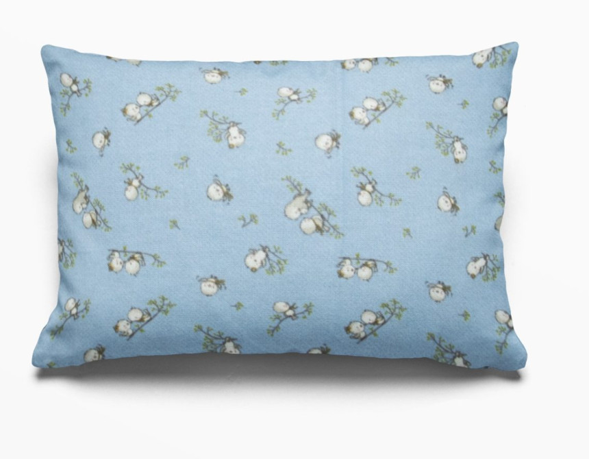 ΜΑΞΙΛΑΡΟΘΗΚΗ ΕΜΠΡΙΜΕ kids Birds 14 50Χ70 Sky blue Flannel cotton 100%
