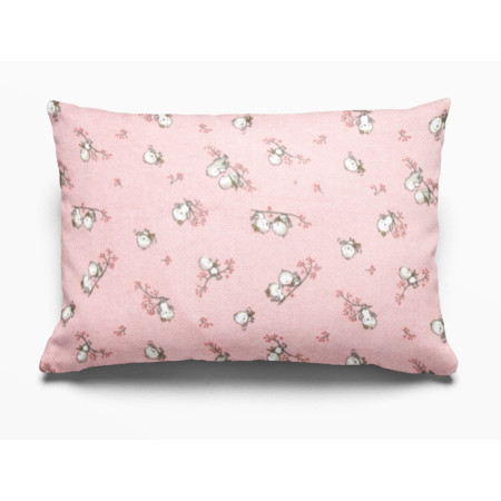 ΜΑΞΙΛΑΡΟΘΗΚΗ ΕΜΠΡΙΜΕ kids Birds 15 50Χ70 Pink Flannel cotton 100%