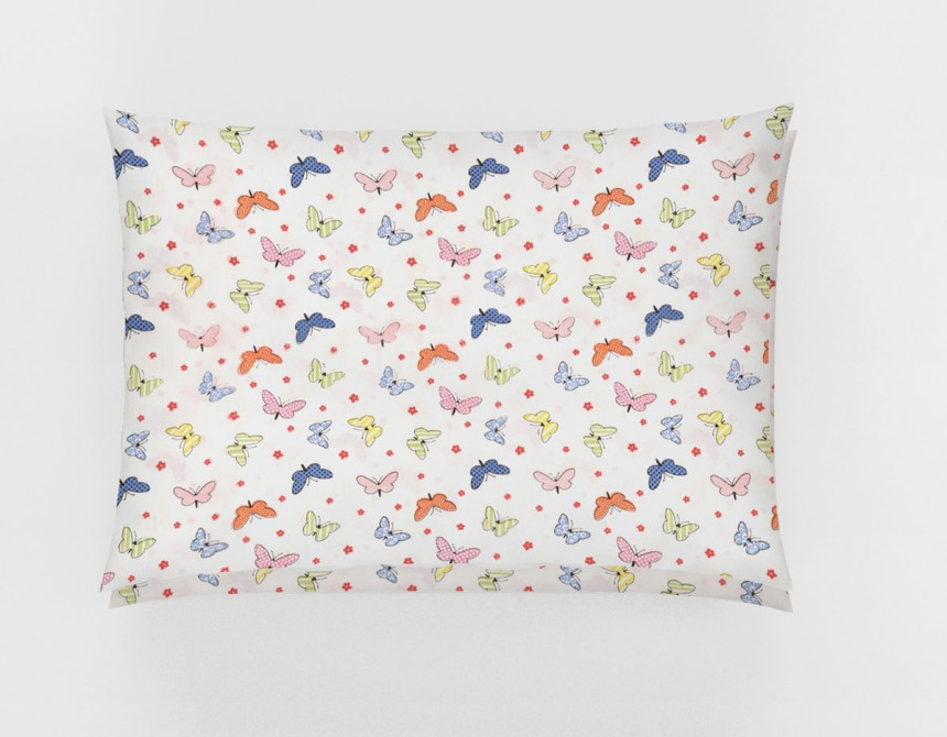 ΜΑΞΙΛΑΡΟΘΗΚΗ ΕΜΠΡΙΜΕ kids Butterfly 49 50Χ70 Rotary Print Flannel cotton 100%