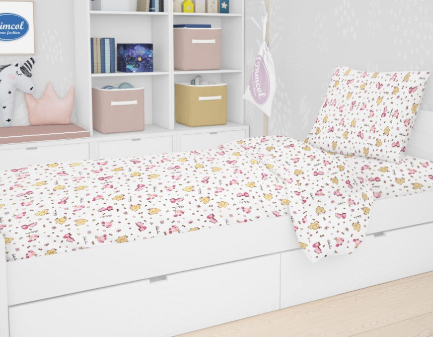ΠΑΠΛΩΜΑΤΟΘΗΚΗ ΕΜΠΡΙΜΕ kids Elephant 172 160Χ240 Pink Cotton 100%