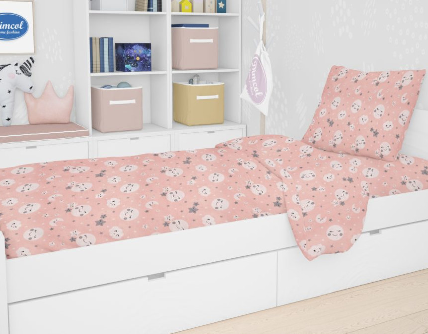 ΠΑΠΛΩΜΑΤΟΘΗΚΗ ΕΜΠΡΙΜΕ kids Smile 82 160Χ240 Coral Cotton 100%
