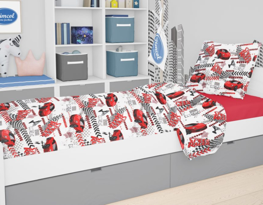 ΣΕΝΤΟΝΙΑ ΕΜΠΡΙΜΕ ΣΕΤ 3 τεμ kids Speed Racer 290 160Χ240 Rotary Print Cott/Pol 70/30