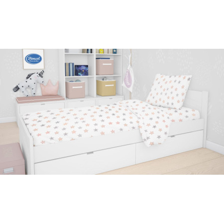 ΣΕΝΤΟΝΙΑ ΕΜΠΡΙΜΕ ΣΕΤ 2 τεμ kids Star 103 160Χ240 Grey Cotton 100%