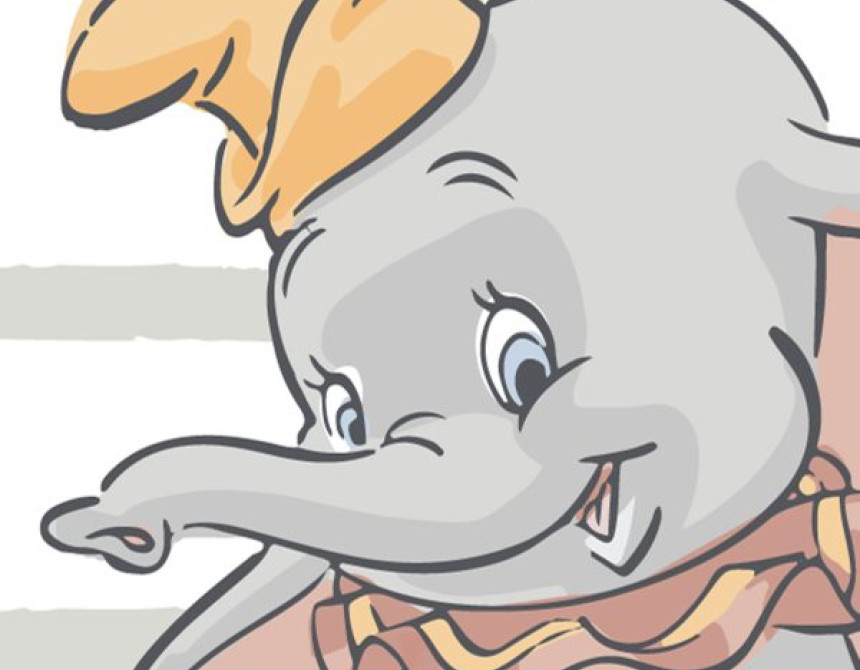 ΠΕΤΣΕΤΑ ΘΑΛΑΣΣΗΣ ΒΕΛΟΥΤΕ DISNEY Dumbo 14 70X140 Digital Print Cotton 100%