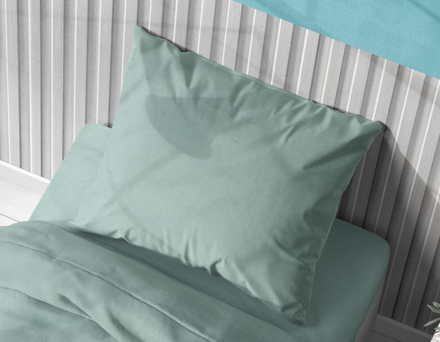 ΜΑΞΙΛΑΡΟΘΗΚΗ Solid 497 50Χ70 Aqua Cotton 100%