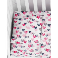 ΜΑΞΙΛΑΡΟΘΗΚΗ ΕΜΠΡΙΜΕ bebe Hearts 12 35X45 Grey-Pink Cotton 100%
